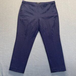 Liverpool Women's Pants Blue Size 16/33 Pull On Ankle Mid Rise Micro Dot,Stretch